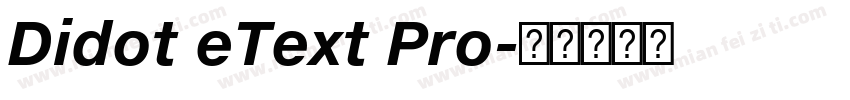 Didot eText Pro字体转换